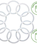 10 Pack Wide Mouth Platinum Silicone Sealing Rings Gaskets For Mason Jar Lids Leak Proof And Air Tight Reusable Seals Durable Fits 3 Inch Wide Mouth Jars For Fresh Food Storage And Easy Preserving, 10 clear silicone rings for 3-inch wide mouth mason jars