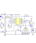 Schematic of DIY ICL8038 Signal Generator Kit With FR4 PCB showcasing circuit design for adjustable 5Hz-400kHz frequency, multiple waveforms.