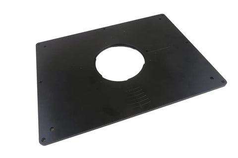 Professional Grade Anodized Aluminum Router Table Insert Plate 9 X 12 Inch Bench Mounting Base for Woodworking Routers side view