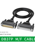 Premium Pure Copper DB37 Extension Cord Male To Female 37 Pin D Sub Connector Cable for Industrial Serial Gear with 9mm wire diameter.