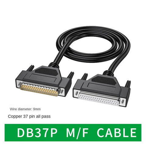 Premium Pure Copper DB37 Extension Cord Male To Female 37 Pin D Sub Connector Cable for Industrial Serial Gear with 9mm wire diameter.