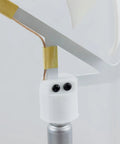 Close-up of Ten Watt Micro Spiral Wind Turbine Generator with Archimedes Rose Design showing connection details and blade edge.