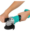 No Fuss Brushless Cordless Angle Grinder Pumped Up For Car Buffing Waxing And Paint Correction With Rugged 18v Lithium Battery and 125mm Disc in use.