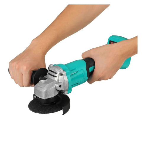 No Fuss Brushless Cordless Angle Grinder Pumped Up For Car Buffing Waxing And Paint Correction With Rugged 18v Lithium Battery and 125mm Disc in use.