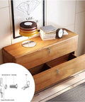 Top Shelf 2 Pack Keyed Alike Cam Locks One Eighth Inch Zinc Alloy Cabinet Hardware For Toolboxes Desks And Mailboxes on wooden drawer.