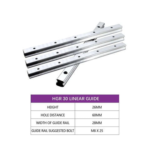 High Quality Linear Guide Rail Kit With 4 Pcs HGR30 200 To 500mm For Pro CNC Smooth Zero Friction Easy Install Sealed Units Automation Measuring Needing Dead Accurate Straight Line Reliable Performance On DIY Project You Gotta Love It, HGR30 rails