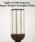 100W LED Corn Bulbs 12000 Lumens Beefed Up Brightness Daylight 5000K Instant On AC110 277V E39 Mogul Base Replacement