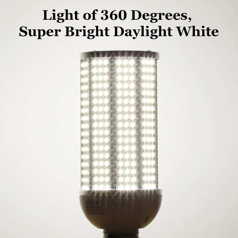 100W LED Corn Bulbs 12000 Lumens Beefed Up Brightness Daylight 5000K Instant On AC110 277V E39 Mogul Base Replacement