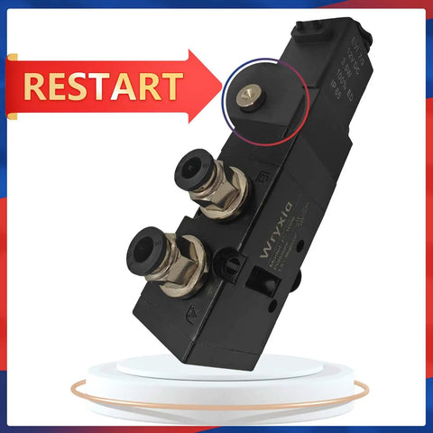 Push Pull Air Valve Four Way Two Position Manual Heavy Duty Tailgate Valve for Dump Trucks with 12V Electronic Control and Emergency Button