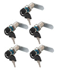 5 Set 30mm Cabinet Cam Locks Beefy Zinc Alloy Tubular Security Locks For RV Storage Drawers Mailboxes Tool Boxes Includes 2 Keys Each Rustproof And Easy To Install