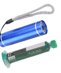 BGA Reball Stencil Solder Mask Kit With UV Curing Lamp For PCB Repair including blue UV lamp and green solder mask tube.