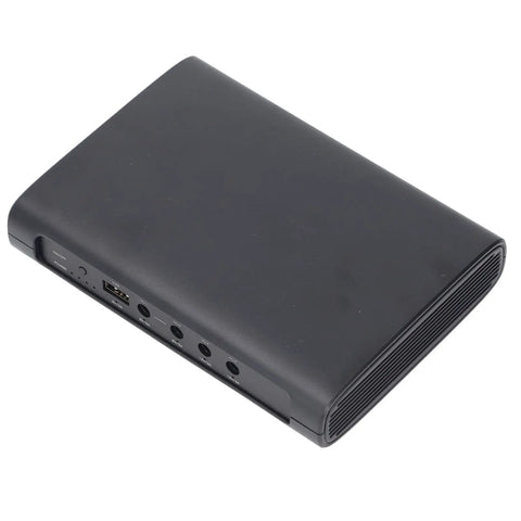 Mini Ups Portable Battery Backup With 15000Mah Capacity Includes 5V 9V And 12V DC Outputs Plus Universal USB Port top view showing input ports.