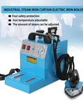 No Sweat Commercial Steam Iron With Four Liter Tank Pro Grade Industrial Steamer For Garment Shops And Hotels fast heat with adjustable steam.