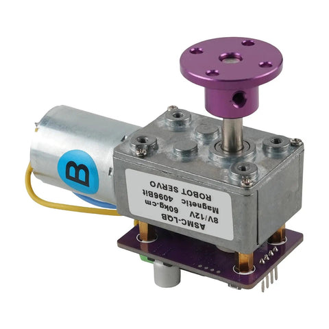 Beefy High Torque Servo Motor With 360 Degree Rotation And 60 Kg Cm Torque Worm Gear Power Off Self Locking mounted on a bracket