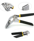 Sheet Metal Seamer Pliers With Non Slip Grip, Built Tough With 45 Steel Hand Clamp, Curved Jaw, Quarter Inch Increment, Plated Steel