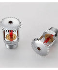 Hella Effective Top Shelf 5 Piece Fire Sprinkler Heads Straight Up Heavy Duty Brass With Fast Heat Activation and Tight Half Inch Npt Threads For Reliable Upright Water Spray Inside Your Space - chrome sprinkler heads with red activation indicator