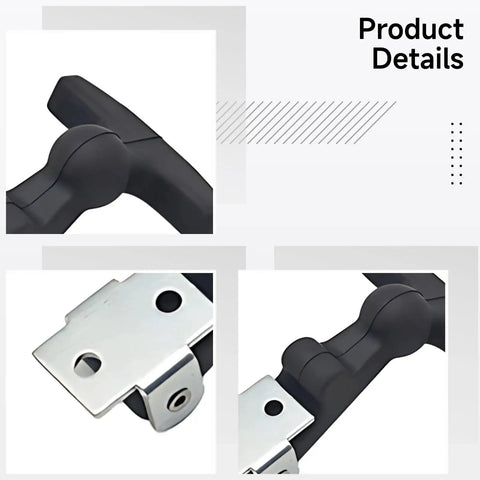 Four Pack T-Handle Draw Latches For Hoods And Storage Compartments, Rubber Flexible Hasp For Vibration Dampening, Carbon Steel