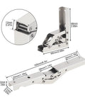 Beefy Heavy Duty Ball Bearing Door Hinges Two Pack With Folding Flat Brackets For Hidden Desk Frames And Cabinets, 68mm stainless steel hinge