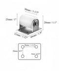 2 Pack 1 Inch Nylon Gate Roller With One And One Fifth Inch Roller Length Sealed Ball Bearing Post Welded Bracket Sliding Gate Guide Roller Assembly For Durable Smooth Gate Operation, showing dimensions.