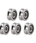 SG15 Deep U Groove Ball Track Guide Bearing 5mm X 17mm X 8mm Double Sealed Chrome Steel Bearings 5 Pack ABEC 1