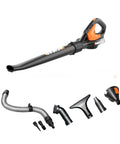 Cordless Leaf Blower For Lawn Care, Ultra Lightweight 2.7 Lbs, 120 MPH Air Power, Long Nozzle For Tight Spaces, Go-To Cleaning Attachments