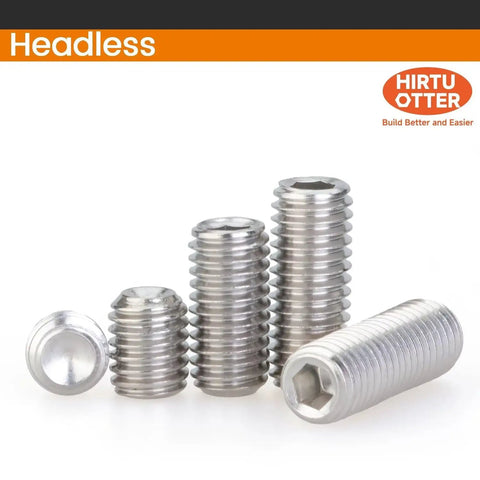 Top Shelf M12x10mm 304 Stainless Steel Grub Screws Pack Of Ten Featuring Flat Concave Ends Internal Hex Drive And Comes With Allen Wrench For Rock Solid Home Repairs And Bathroom Fixtures, various sizes.