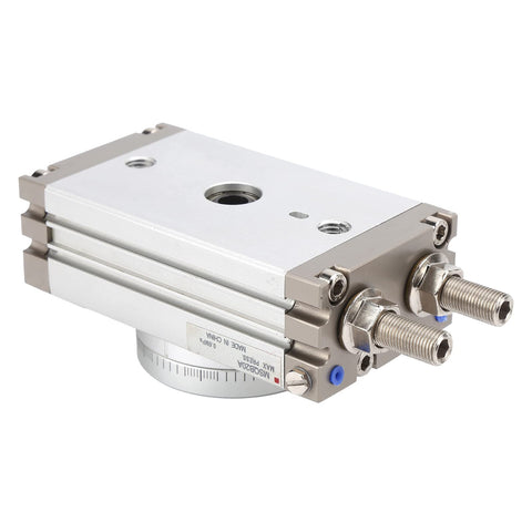 Heavy Duty Rack And Pinion Pneumatic Rotary Actuator Double Acting Air Cylinder Bore With Roller Bearing Design side view