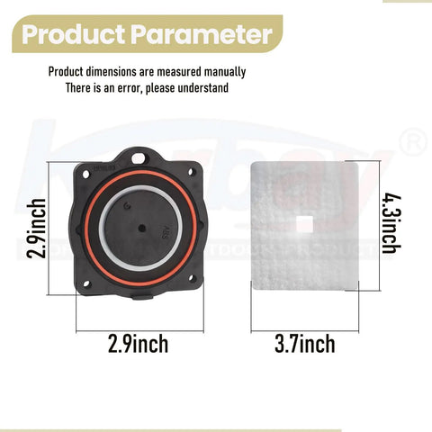 Dimensions of the Air Pump Rebuild Kit For Hiblow HP60 And HP80 Aerators Includes Diaphragm Filter And Screws Restores HP60 HP80 Units