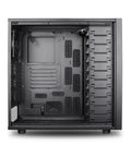 Interior view of Thor NAS Full Tower Workstation Server Chassis With Beefy Drive Bays for AI Servers and DIY NAS. Supports 11x 3.5 Inch HDD or 13x 2.5 Inch SSD.