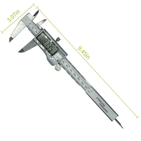 Rock Solid Stainless Steel Digital Caliper With A Bright LCD Display And Snappy Inch Metric Toggle For Precision DIY Woodworking Or Auto Shop Jobs That Deliver Dead Nuts Accuracy Every Time