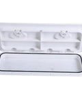 Front view of white marine-grade boat hatch lid with gasket, 24 x 9 5/8 inches.