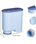 CA6903 Compatible AquaClean Coffee Filter For Fully Automatic Machines shown with dimensions and close-up details