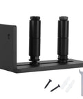 Heavy Duty Floor Mount Sliding Barn Door Guide With Adjustable Carbon Steel Bottom Roller, Wall Mounted Bracket, and tools