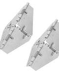 Beefy Iron Folding Table Hinge Set For Cabinets And Wall Mounts, Heavy Duty, High Hardness Silver Metal, Easy Install Fold Down Hinge