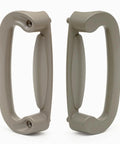 Gliding Patio Door Dummy Pull Handles For Tribeca Style Doors Compatible With OEM Parts 2562035 2573603 2573605 Five And A Half Inch Hole Centers Non Handed Stone Diecast Replacement For Previous Style Interiors And Exteriors. Front view of stone diecast handles.