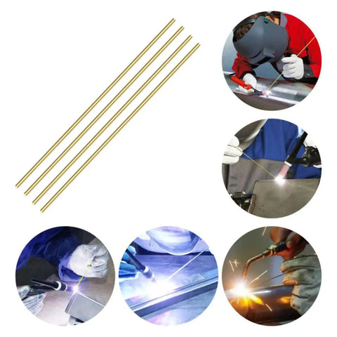 Eight Piece Solid Brass Rod Set Four Millimeter Five Thirty Second Inch Diameter Twelve Inch Long Lathe Bar Stock Kit for welding projects