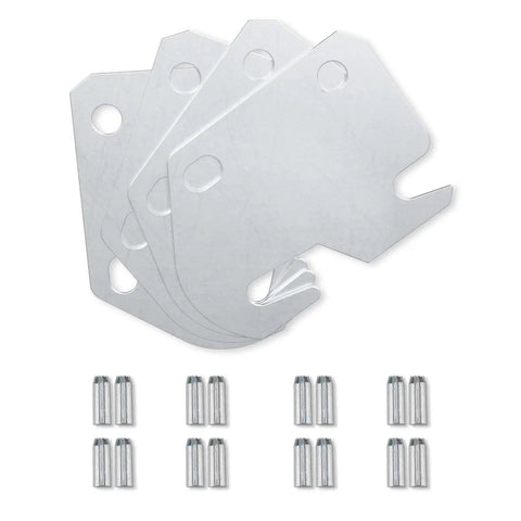 Heavy Duty Bed Rail Hooks For Wooden Bed Frame Brackets and Steel Hardware Plates, silver metal hooks and connectors for mattress support.