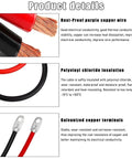 4 AWG 24 Inch Battery Inverter Cable Set With Zinc Plated Copper Terminals For Cars Trucks And Solar Power Systems details