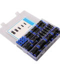 Pro Grade 60 Piece Pneumatic Push To Connect Air Hose Tube Fittings Kit With 4mm 12mm And Inch Size Tube Adapters For Auto Repair Shops Spray Painting And Woodworking Bench Tools Great Value Heavy Duty Pack For Professionals in plastic case
