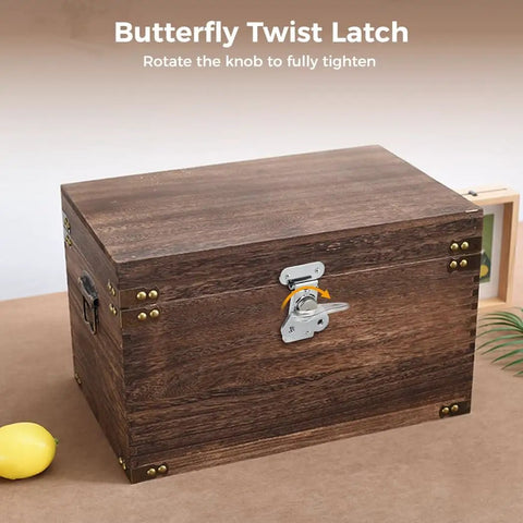 Stainless Steel Twist Latches With Butterfly Wing Knobs And Retainers Pack Of 6 Includes 24 Screws For Small Boxes Cases And Doors.