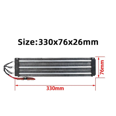 Heavy Duty Ceramic PTC Heating Element 2500W 220V AC DC Industrial Air Warmer, 330x76x26mm size for effective heat generation.