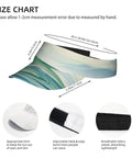 All Day Sun Shield Dragon Boat Festival Print UV Visor Hat With Curved Brim UPF Protection size chart and material details