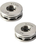 Two Bettomshin 51100 thrust bearings with washers, 10mm bore, 24mm OD, 9mm width, GCr15 steel.