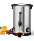 70 Cup Commercial Coffee Urn With 10 Liter Capacity Stainless Steel Hot Coffee Maker Double Wall Insulation Keeps Brew Hot For Hours