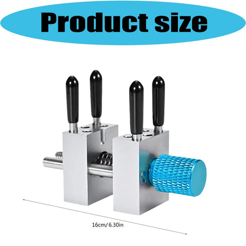 Aluminum Four Post Clamp Tool For Fine Assembly And Small Part Positioning, Handy Portable Manual Repair Fixture For Detail Work, Quick Setup And Reliable Holding At Your Hobby Bench Or Workshop. 16cm, silver aluminum clamp with black handles