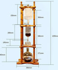 Huge 3 Liter Cold Brew Coffee Maker Serves 25 Cups Of Smooth Iced Tea And Bold Drip Coffee With Zero Hassle Setup and dimensions labeled.