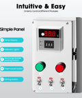 Control panel of 30L Heating Mixing Filling Machine For Paste, Cream, Lipstick, Wax And Candle Gels with display and switches