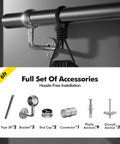 Top Shelf 6ft Wall Mounted Stair Handrail Kit Built Tough With Rust Proof 304 Stainless Steel accessories for easy installation.