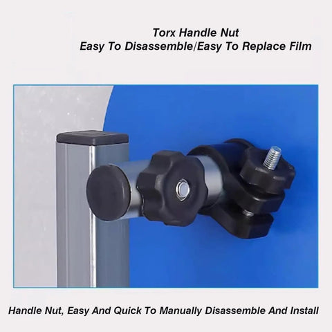 Torx handle nut on No Sweat Compact Tabletop Bubble Wrap Dispenser With Manual Shipping Station Stand for easy installation.