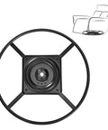 Heavy Duty 25.5 Inch Round Swivel Base With 10 Inch Mount Plate For Recliners And Sofas, steel construction, top view